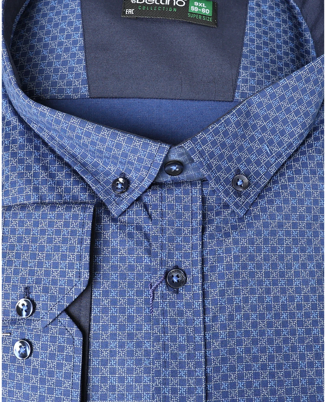 Likralı Süper Size Gömlek Düğme Yaka Uzun Kol