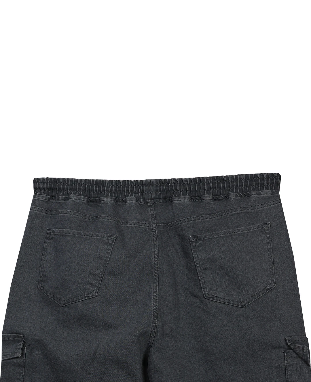 Kışlık Kargo Cepli Büyük Beden Bağcıklı Denim Pantolon - Antrasit