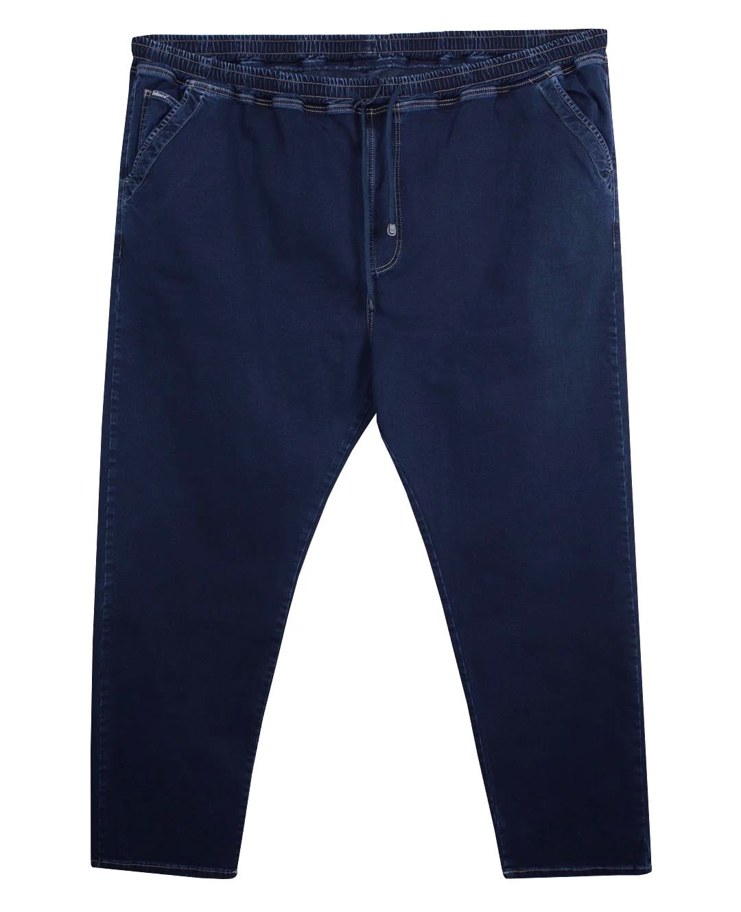 Super Size Lace-up Winter Jeans Pants Black-Black 76-86