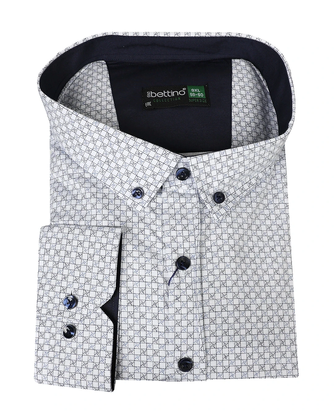 Likralı Süper Size Gömlek Düğme Yaka Uzun Kol