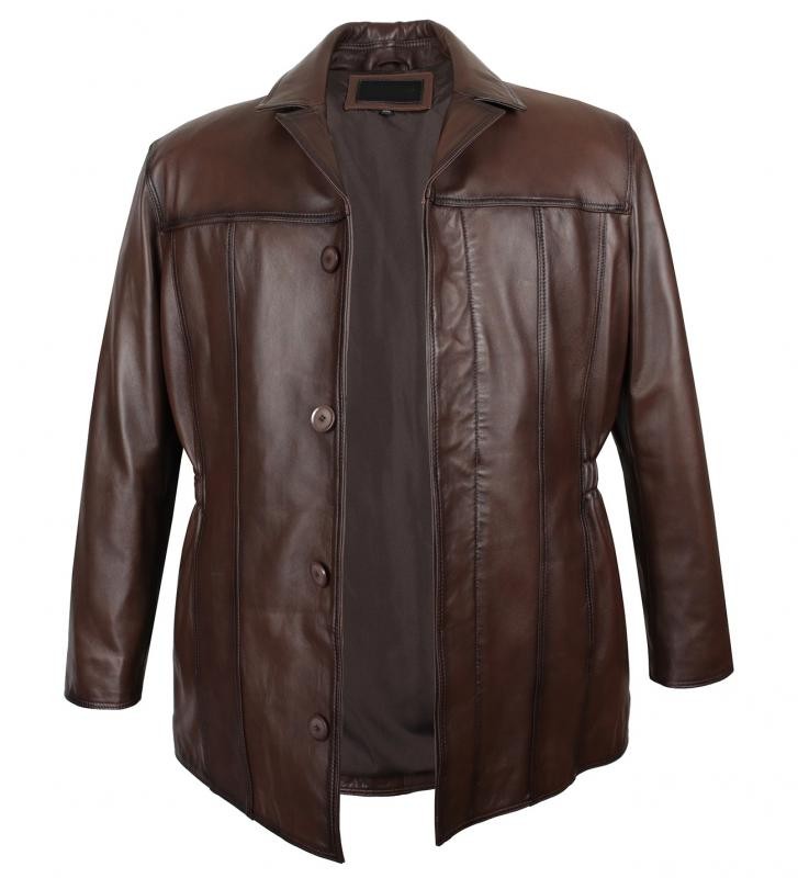 Men's Plus Size Leather Jacket Genuine Leather