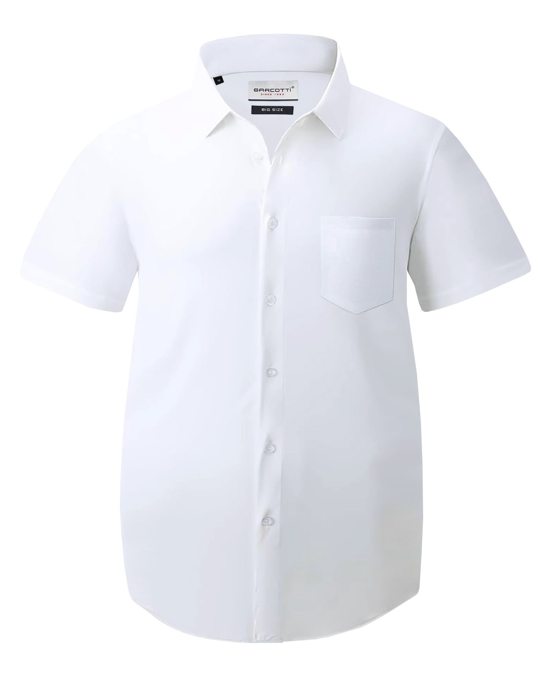 Kısa Kollu Süper Size Klasik Gömlek 10XL-11XL-12XL - Beyaz