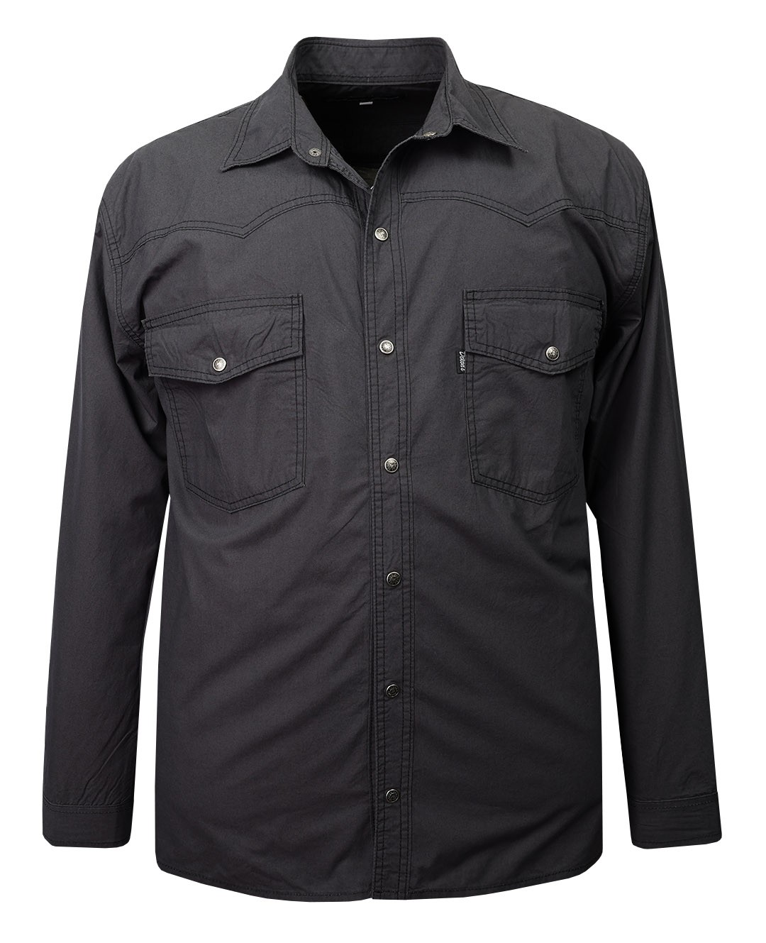 Plus Size Gabardine Shirt Long Sleeve Dekons Smoked