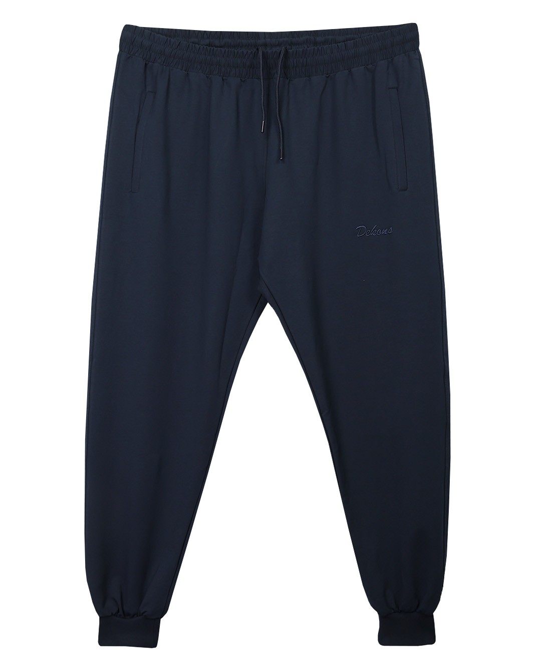 Ribbed Plus Size Tracksuit Bottom Dekons Navy Blue