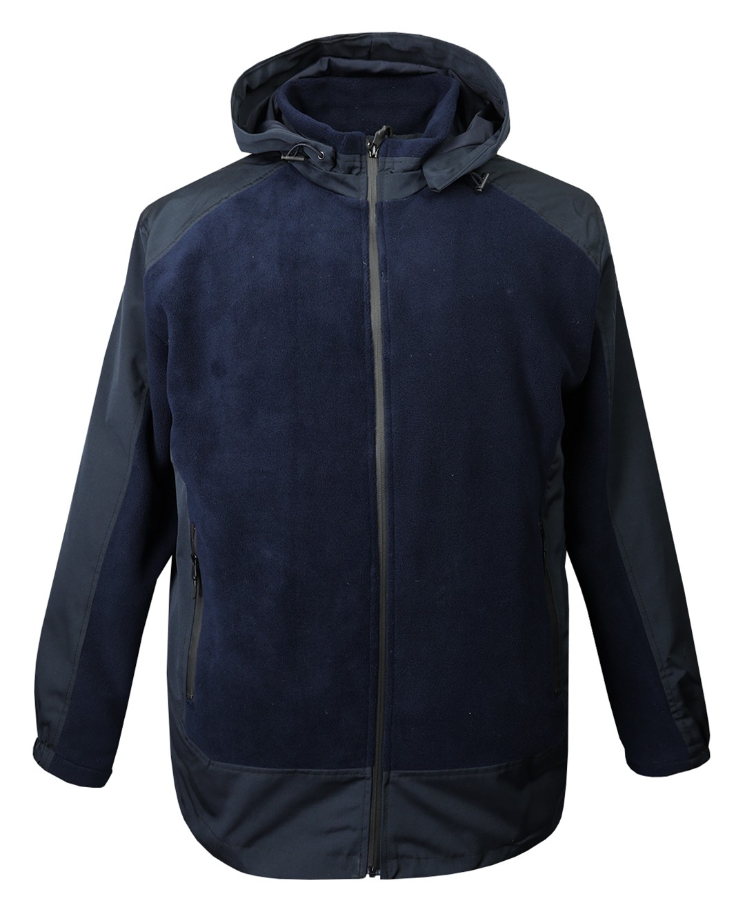 Men's Plus Size Fleece Seasonal Coat - Navy blue