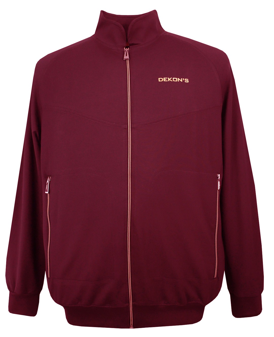 Plus Size Men's Sweat 2 Yarn Decons Burgundy