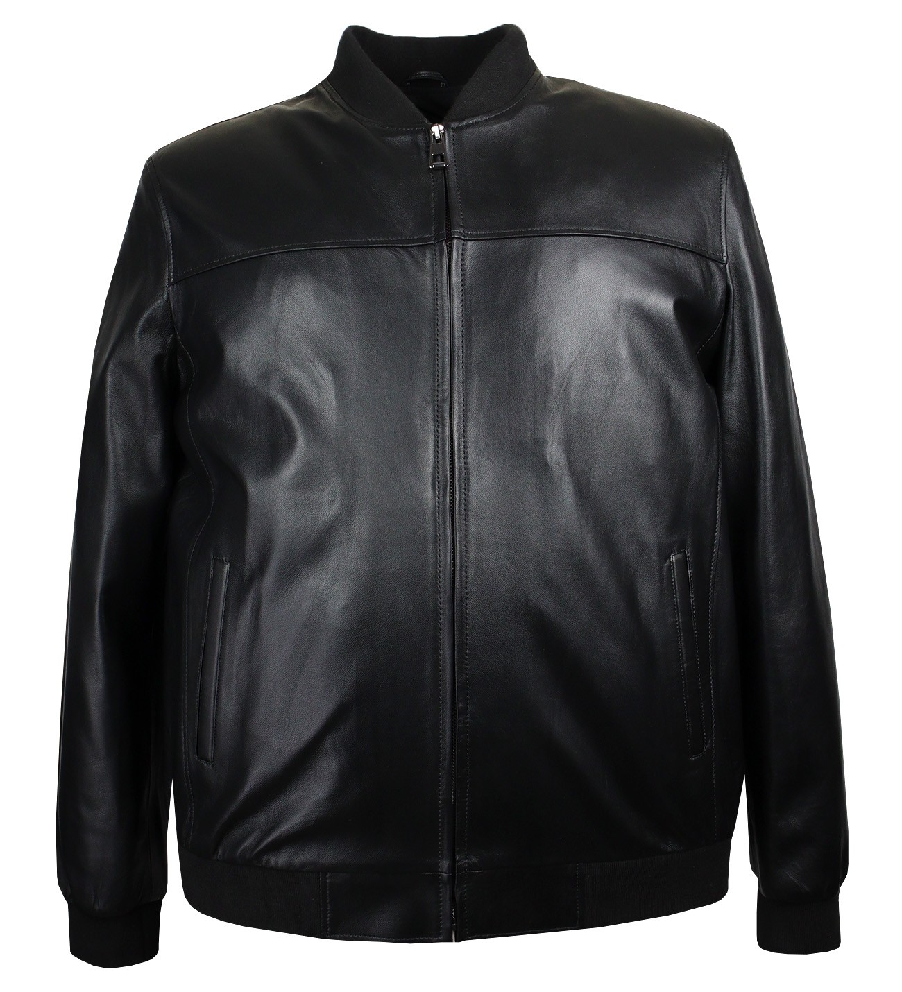 Plus Size Men's Leather Coat College Collar