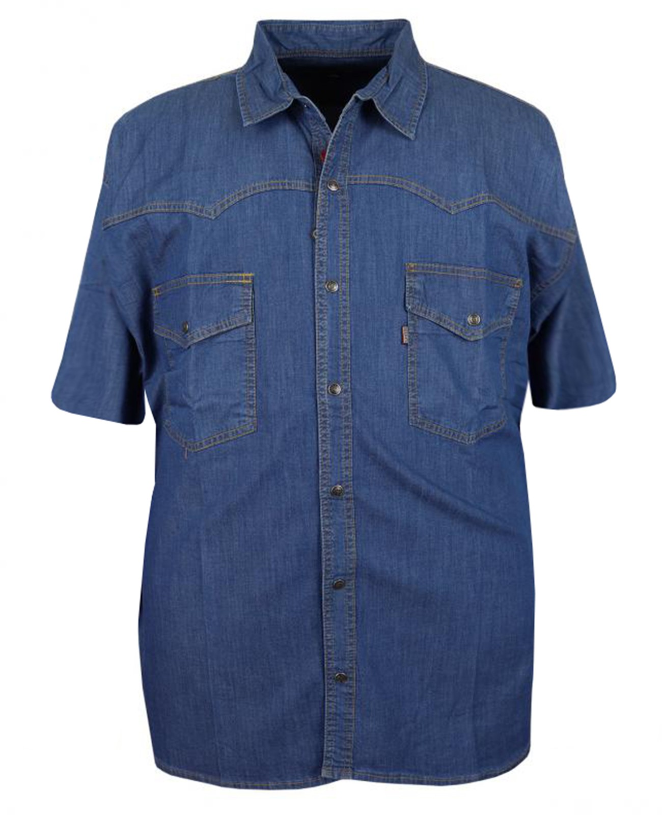 Super Size Jeans Shirt Short Sleeve Blue 80-82-84-86