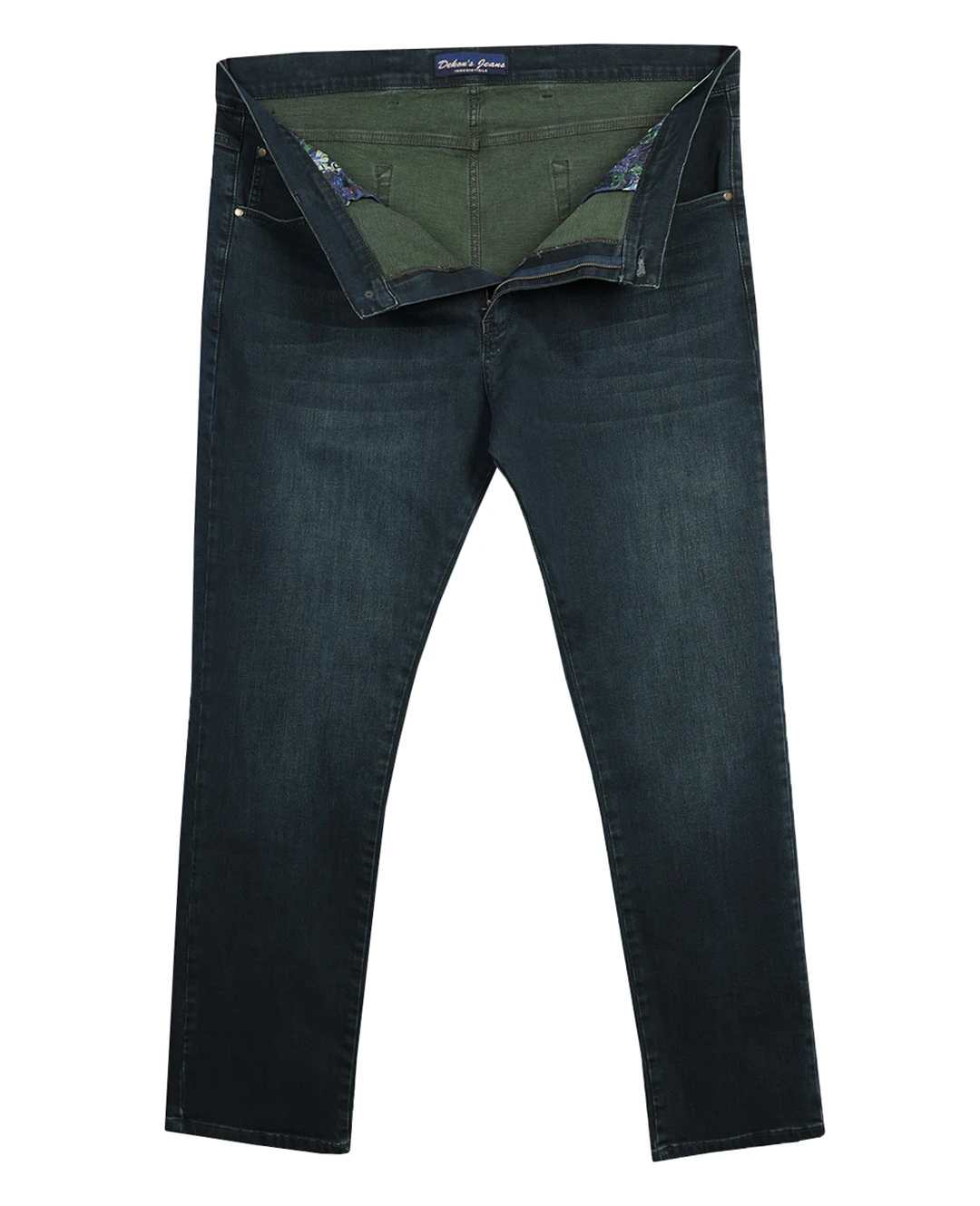 Büyük Beden Likralı Kot Pantolon Dekons 506 Porto - Petrol Yeşil