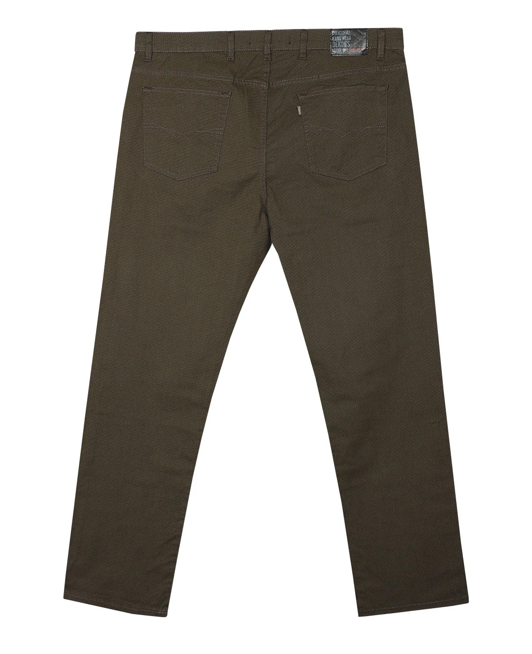 Büyük Beden Gabardin Pantolon 506 Baskılı Kahve