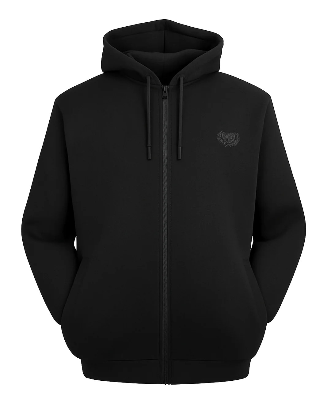 Süper Size Fermuarlı 3 İplik Sweatshirt 11XL-12XL-13XL - Siyah