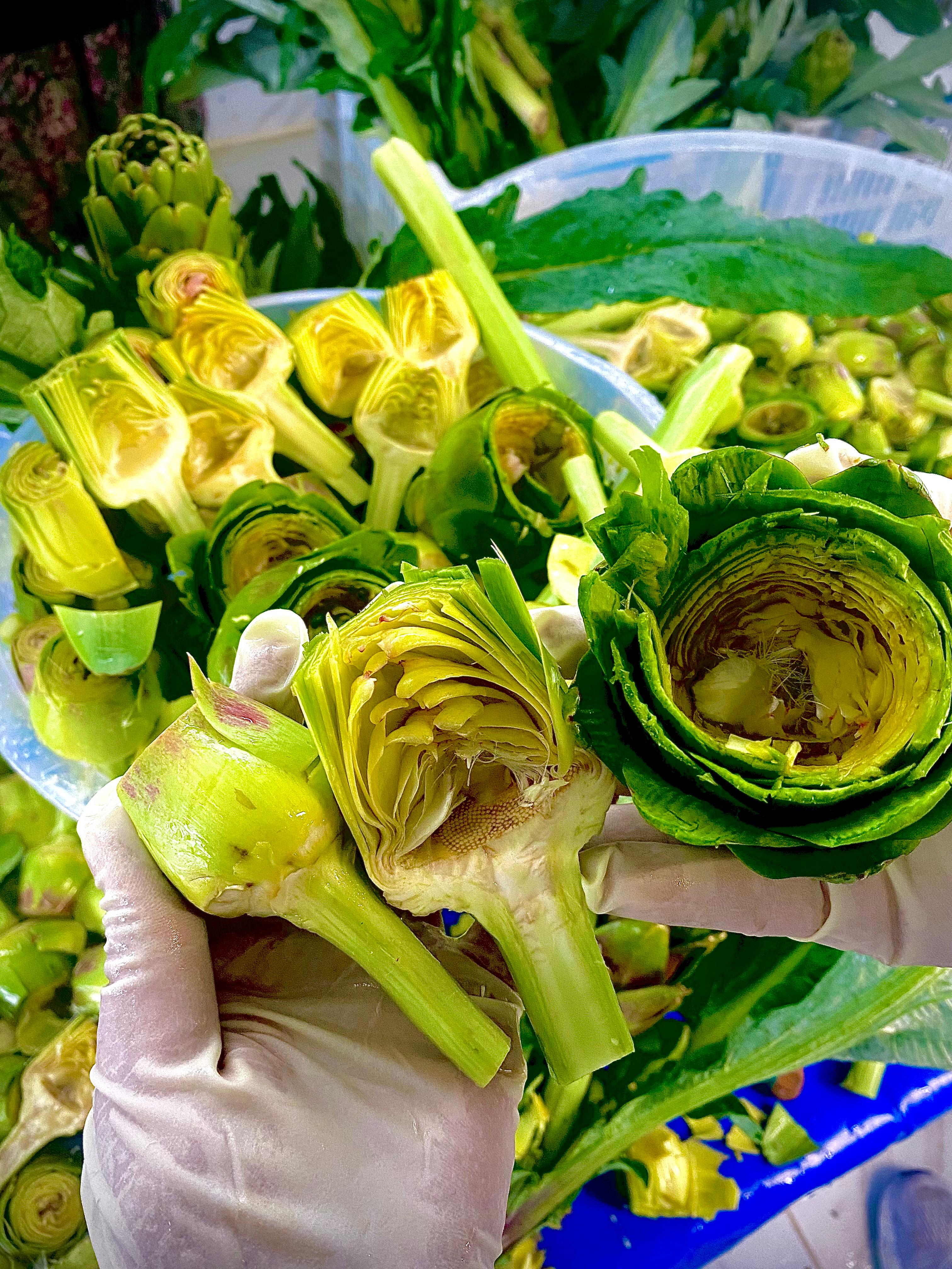 Günlük Temizlenmiş Saplı Yarma Bebek Enginar