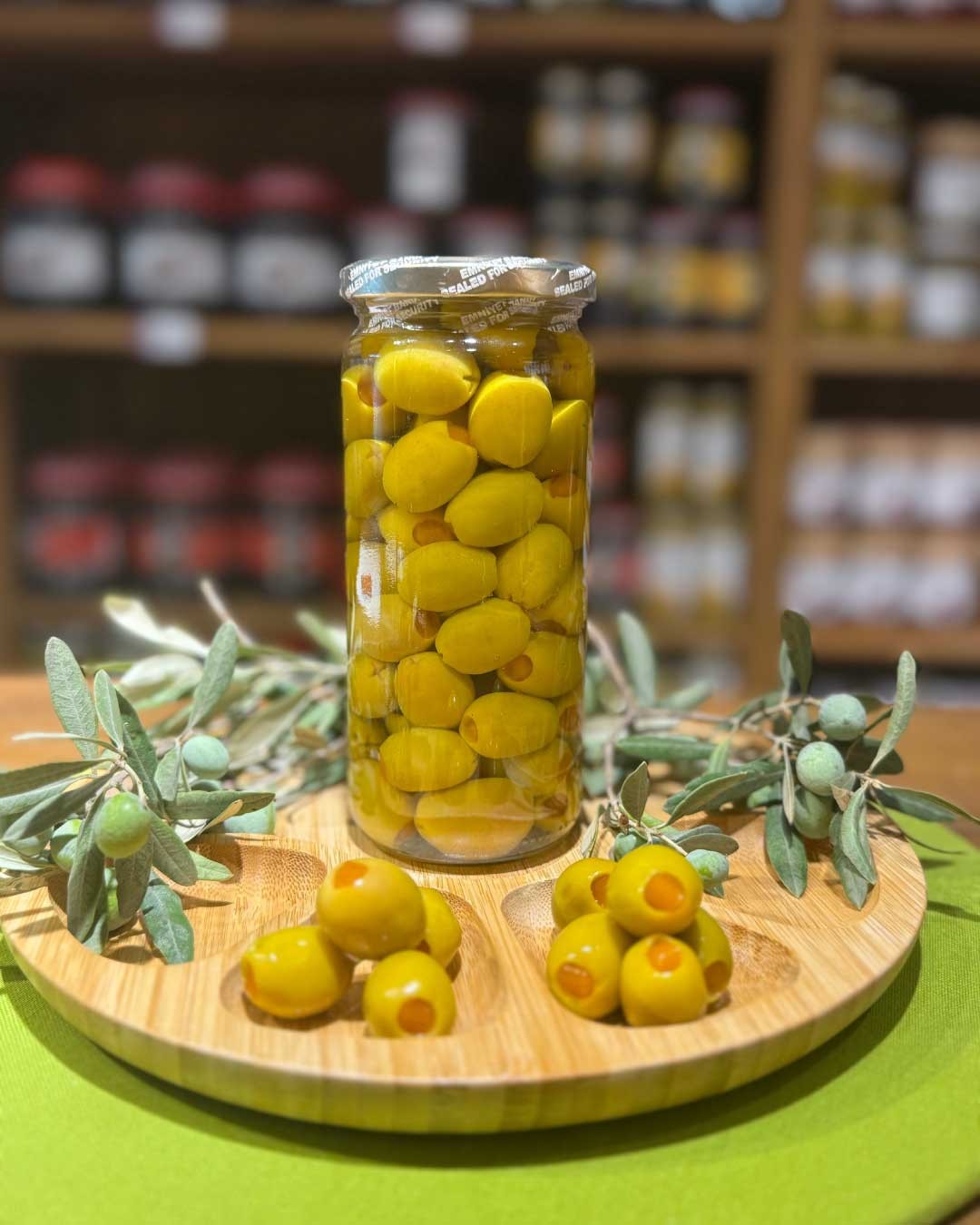 300 Gr Portakal Dolgulu Yeşil Zeytin