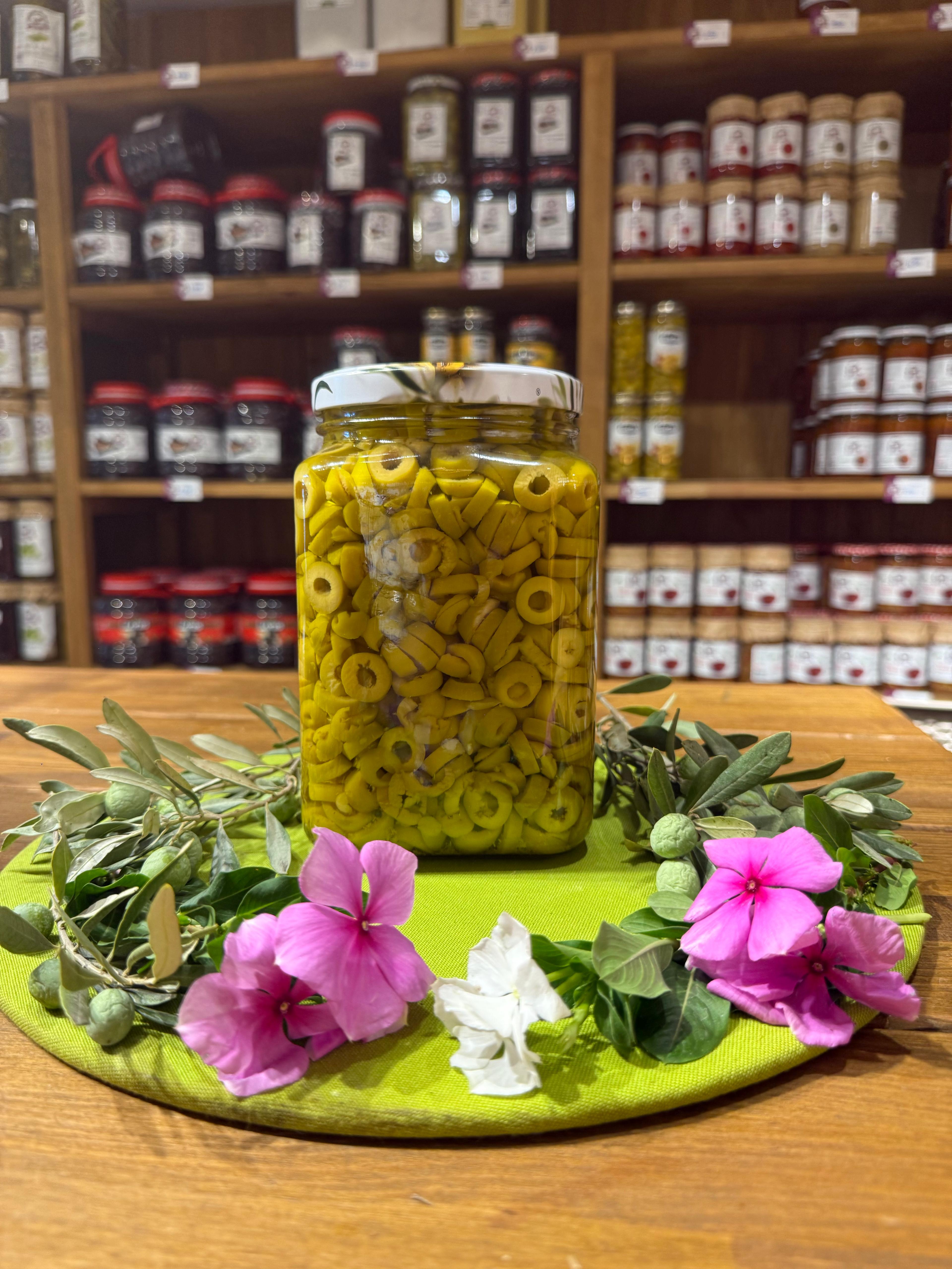 800 Gr Dilimli  Yeşil Zeytin