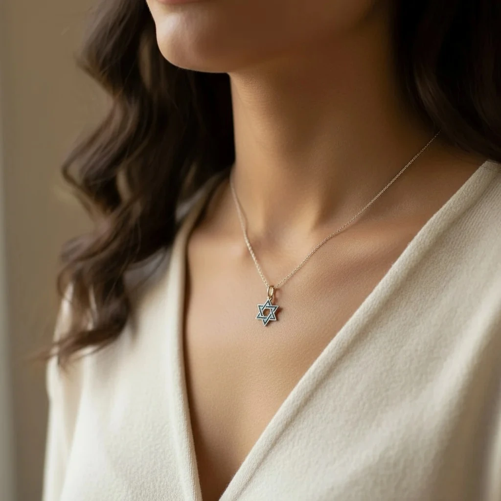 Davut Yıldızı Mine Kolye Ucu