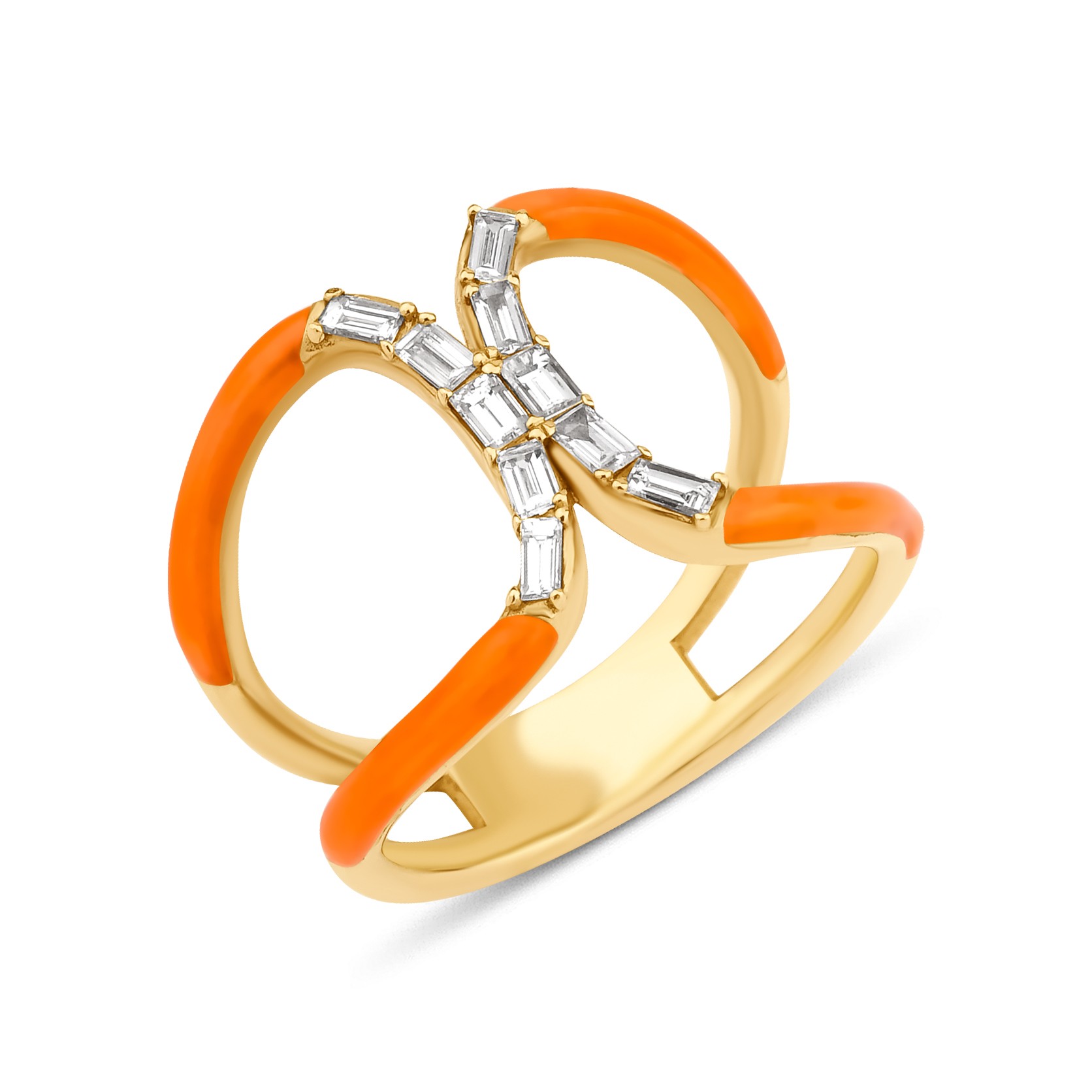 0.3.9 Carat Enamel Gold Rings