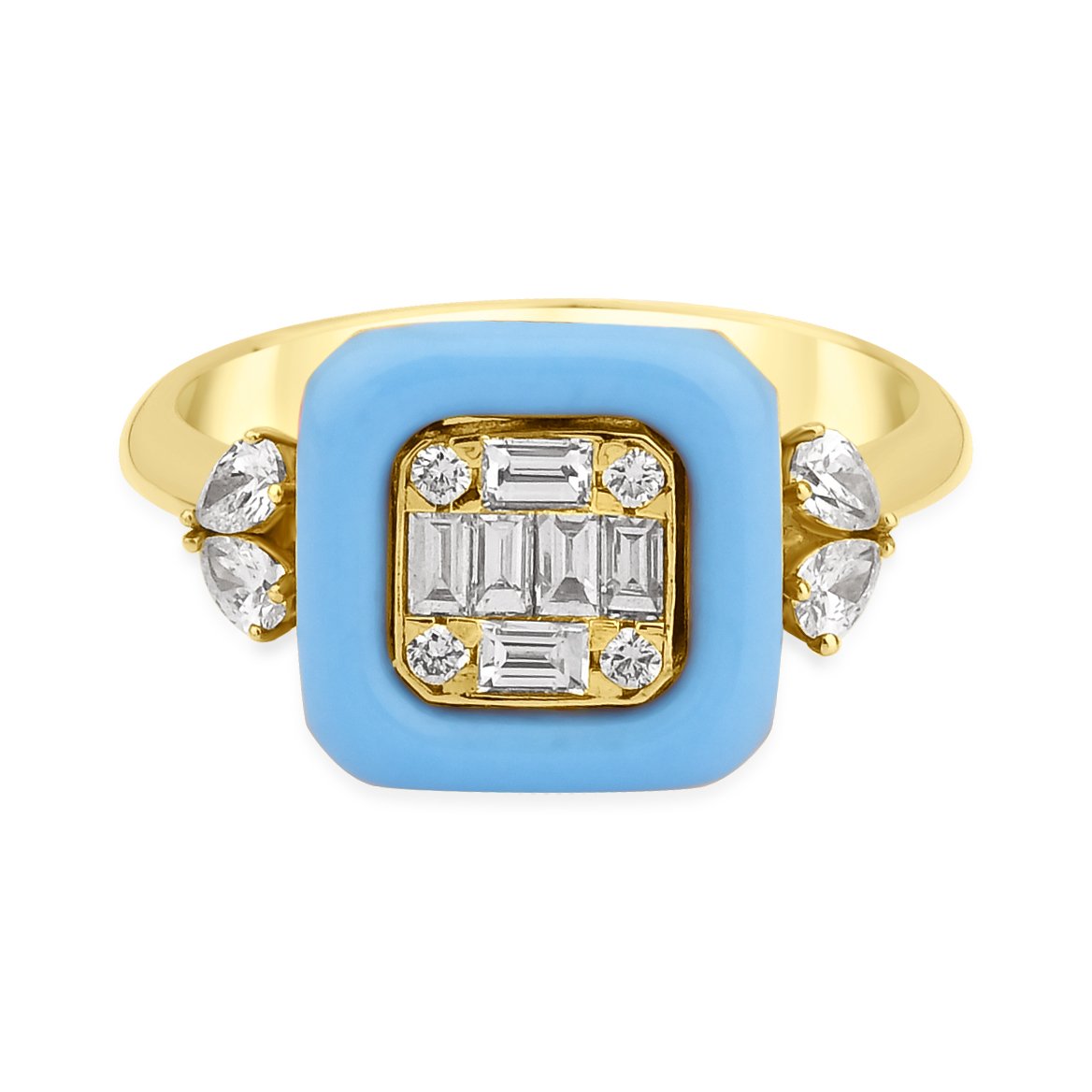 0.5.5 Carat Enamel Gold Rings