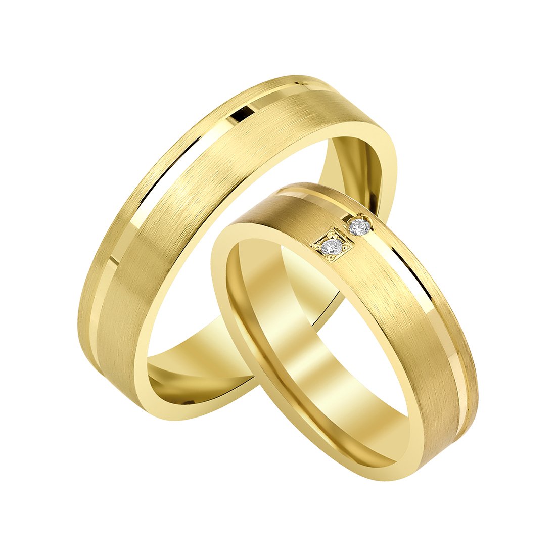 0,02 Karat Pırlantalı Alyans