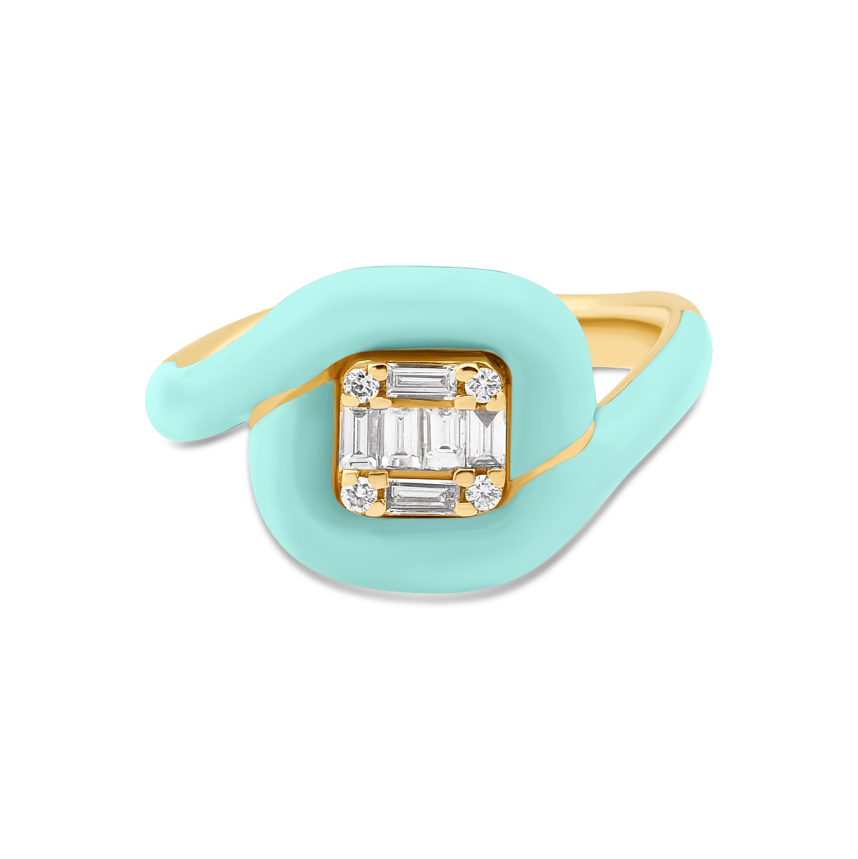 0.2.9 Carat Enamel Gold Earrings