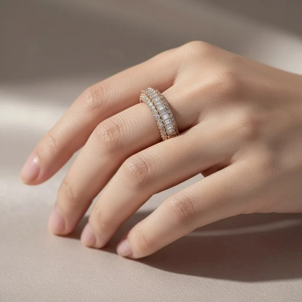 انگشتر ۱٫۸ قیراط جواهر