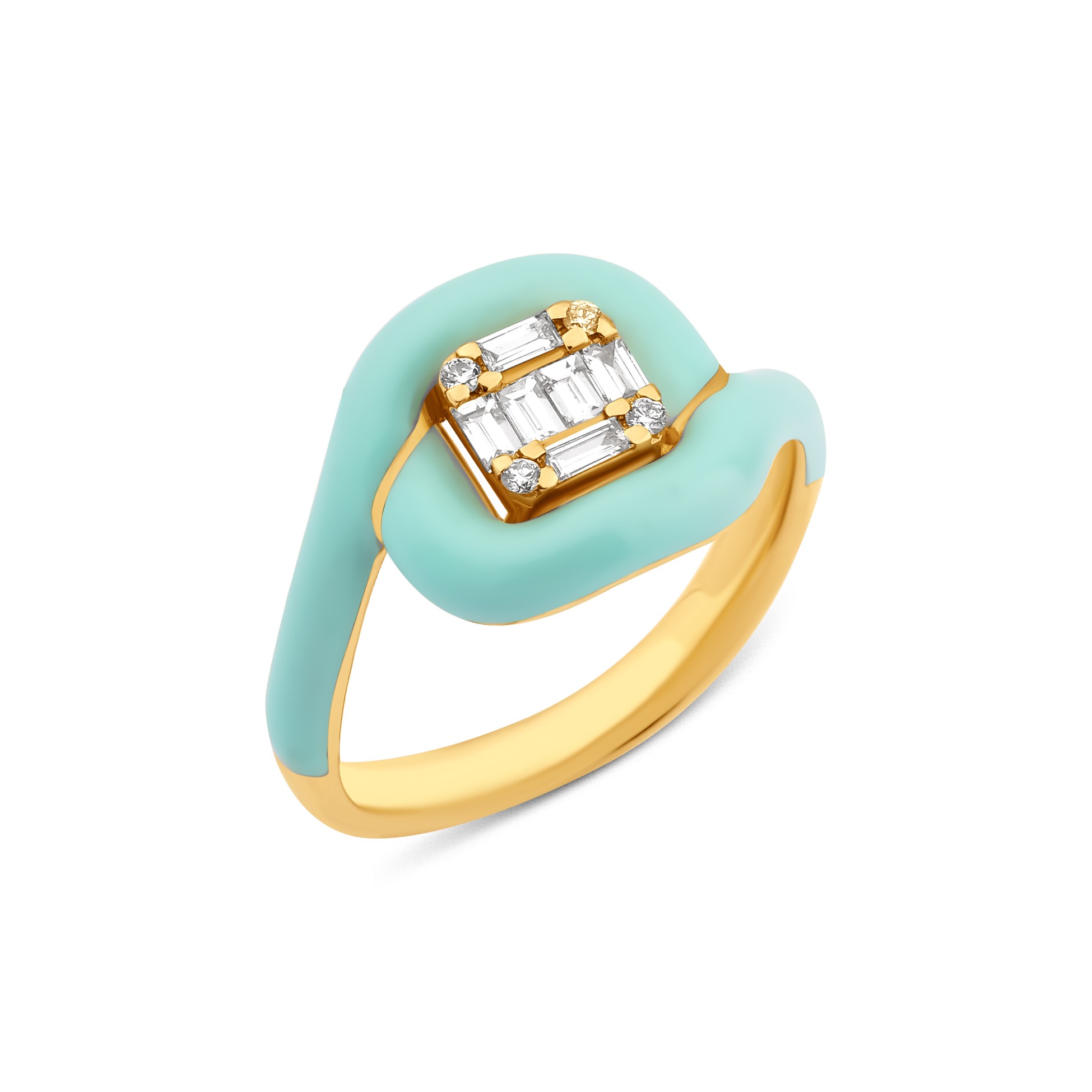 0.2.9 Carat Enamel Gold Earrings