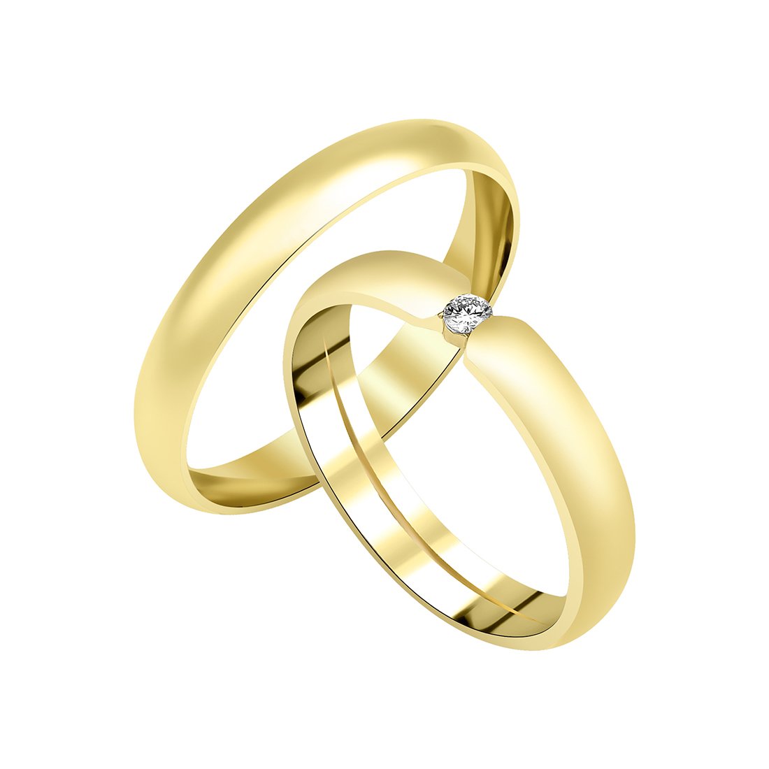 0,04 Karat Pırlantalı Alyans