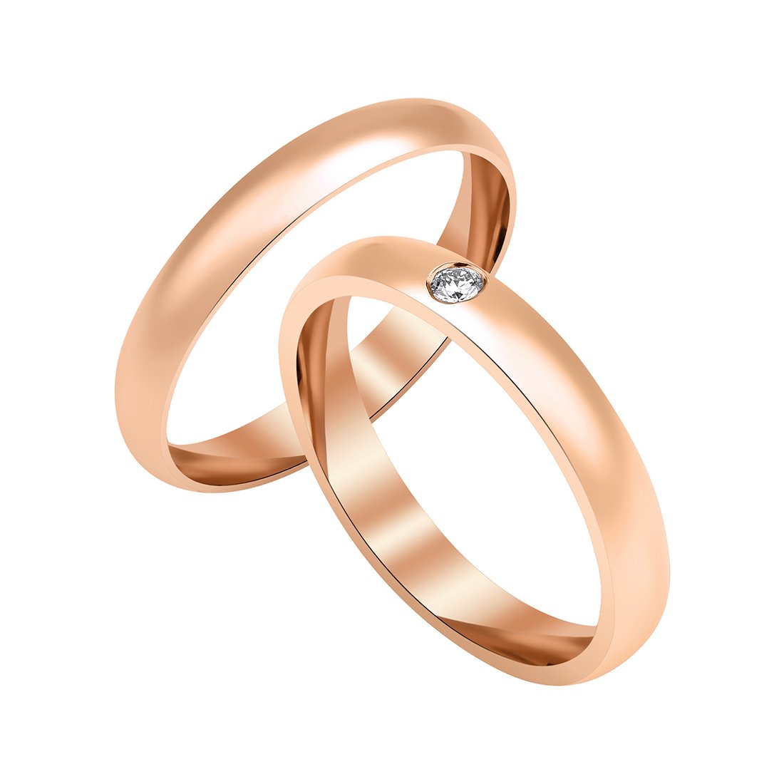 0,03 Karat Pırlantalı Alyans