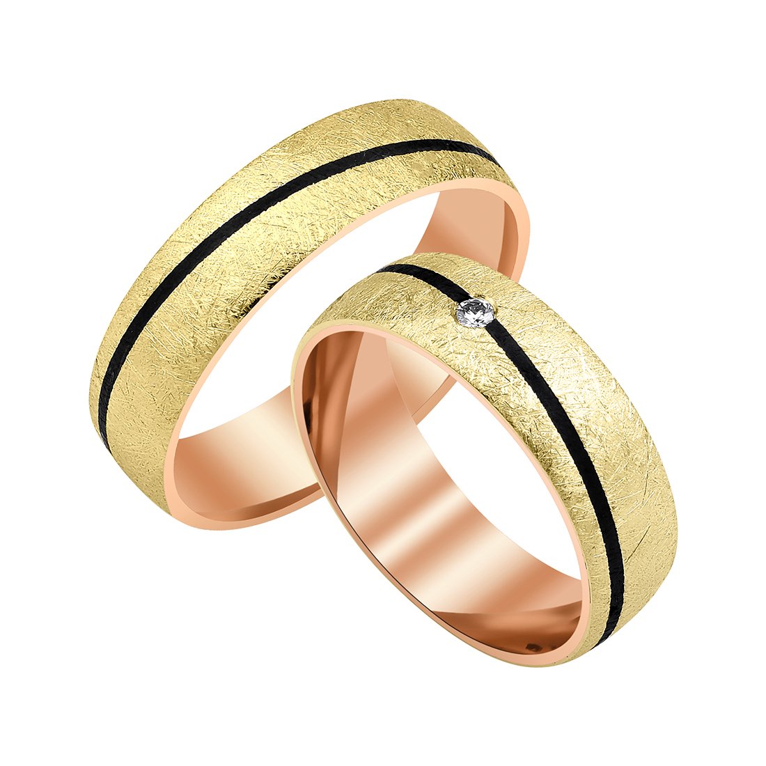 0,02 Karat Pırlantalı Alyans
