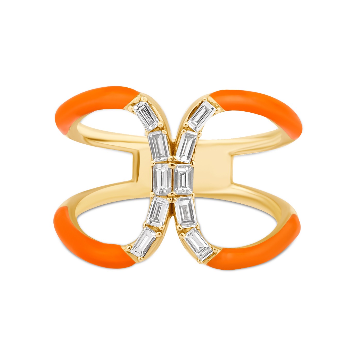 0.3.9 Carat Enamel Gold Rings