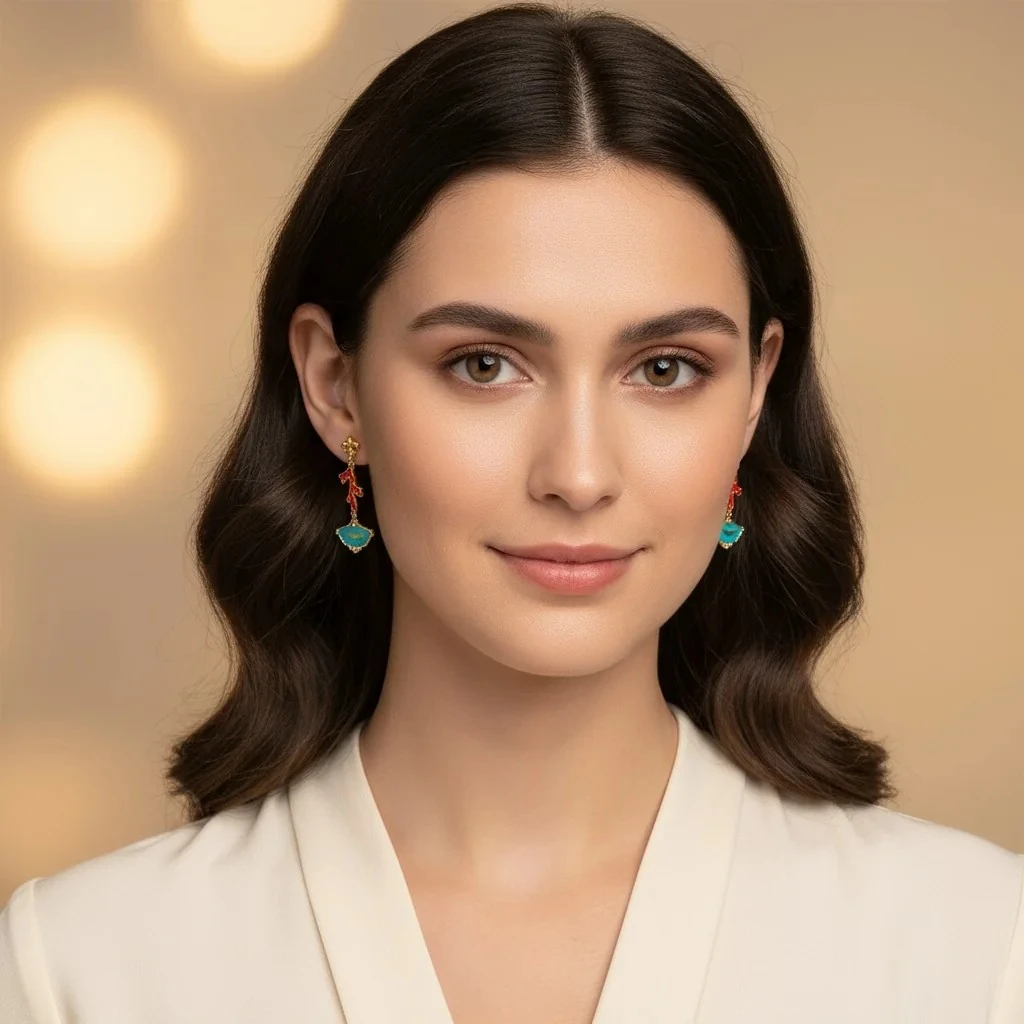 Özel Tasarım Mineli Küpe