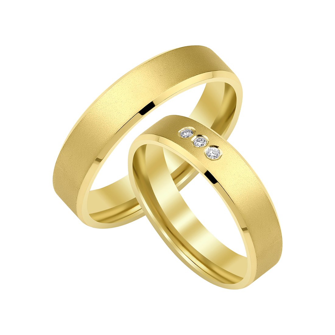 0,05 Karat Pırlantalı Alyans