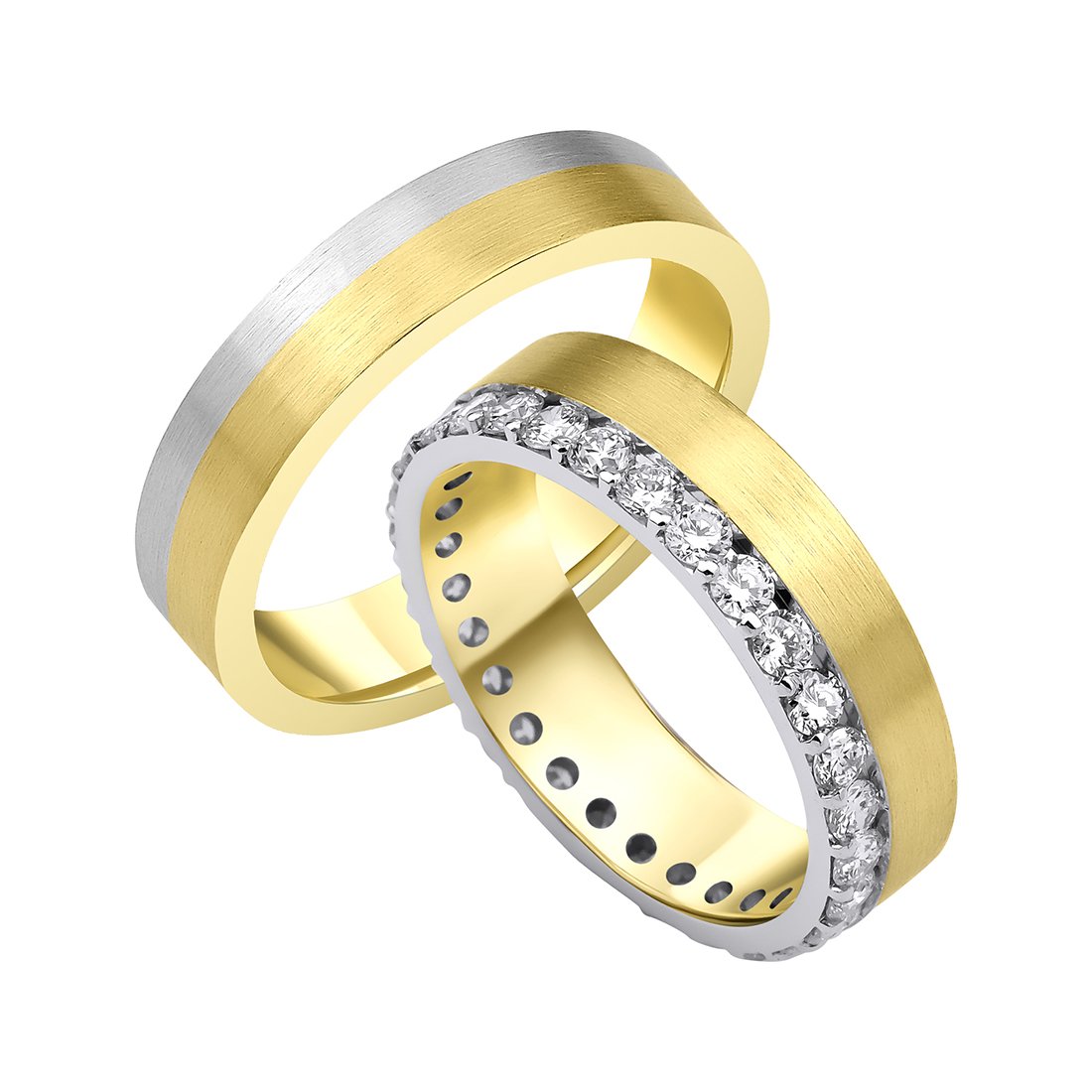 0,97 Karat Pırlantalı Tamtur Alyans