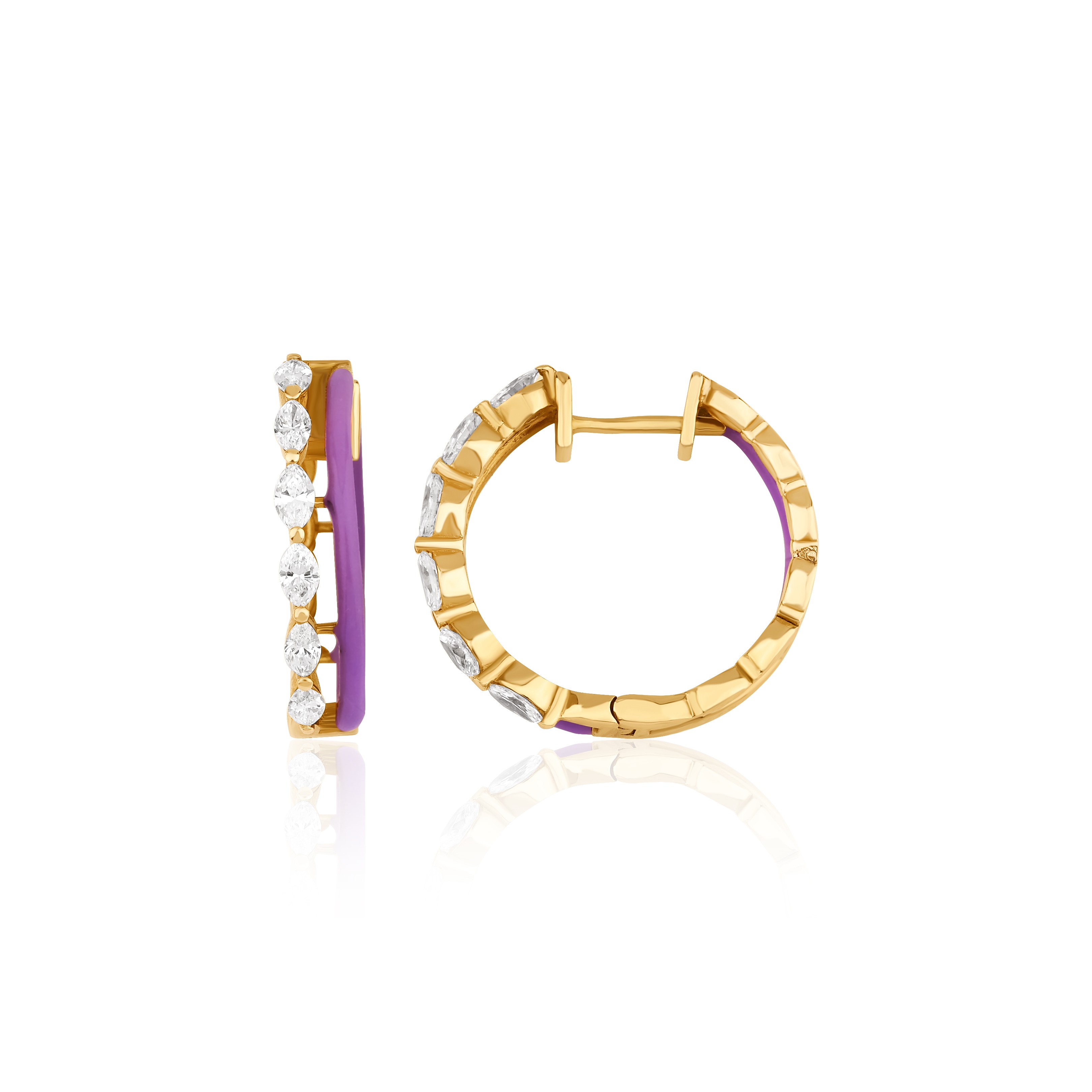 0,6 Karat Mineli Altın Küpe