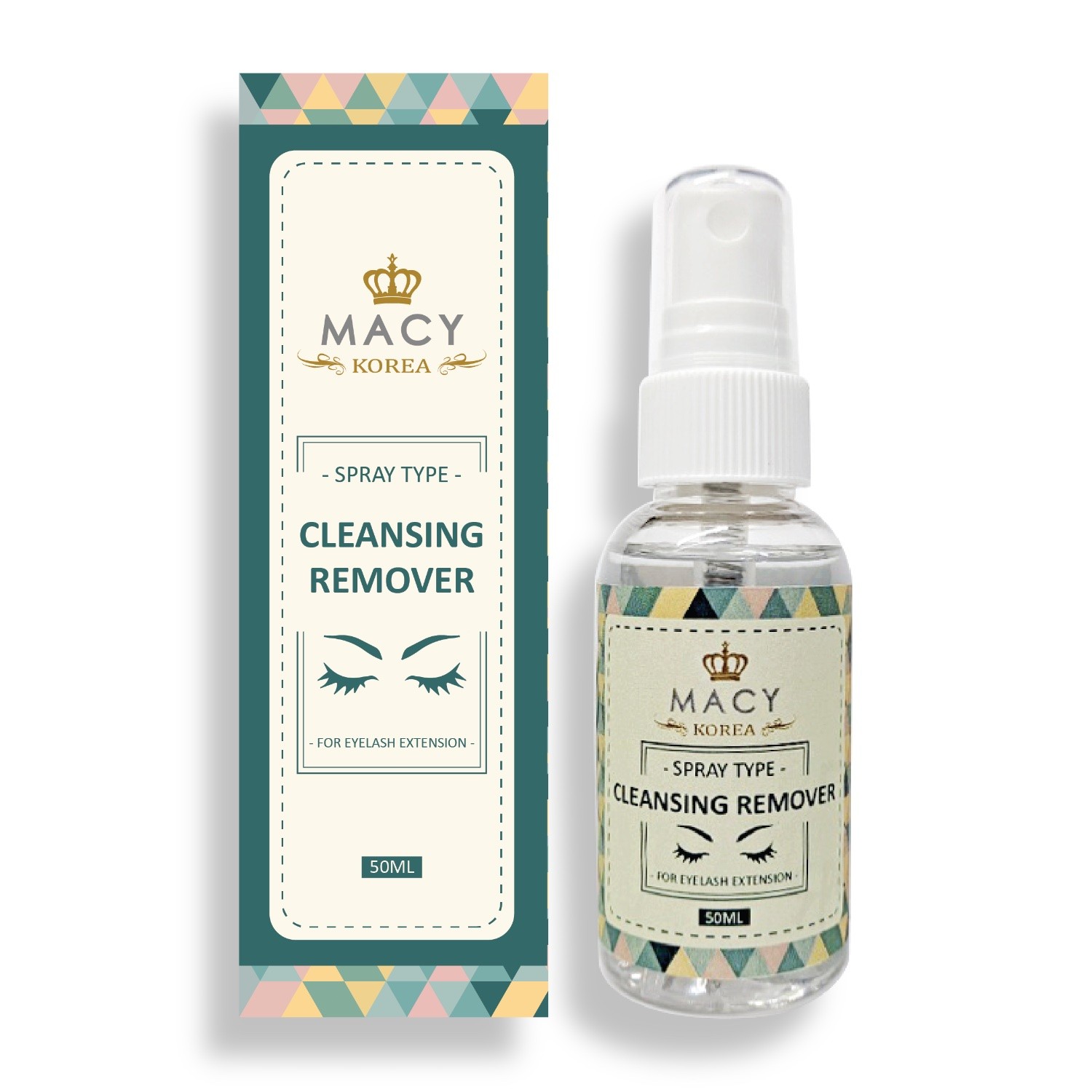Macy Cleansing Remover Spray 50ml zur Reinigung der Wimpern & Vorbereitung der professionellen Wimpernverlängerung | Lash Cleanser | Rückstandslose Reinigung