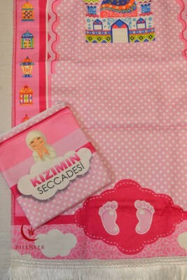 Kızımın Seccadesi – Çantalı Kız Çocuk Seccadesi(Pembe)