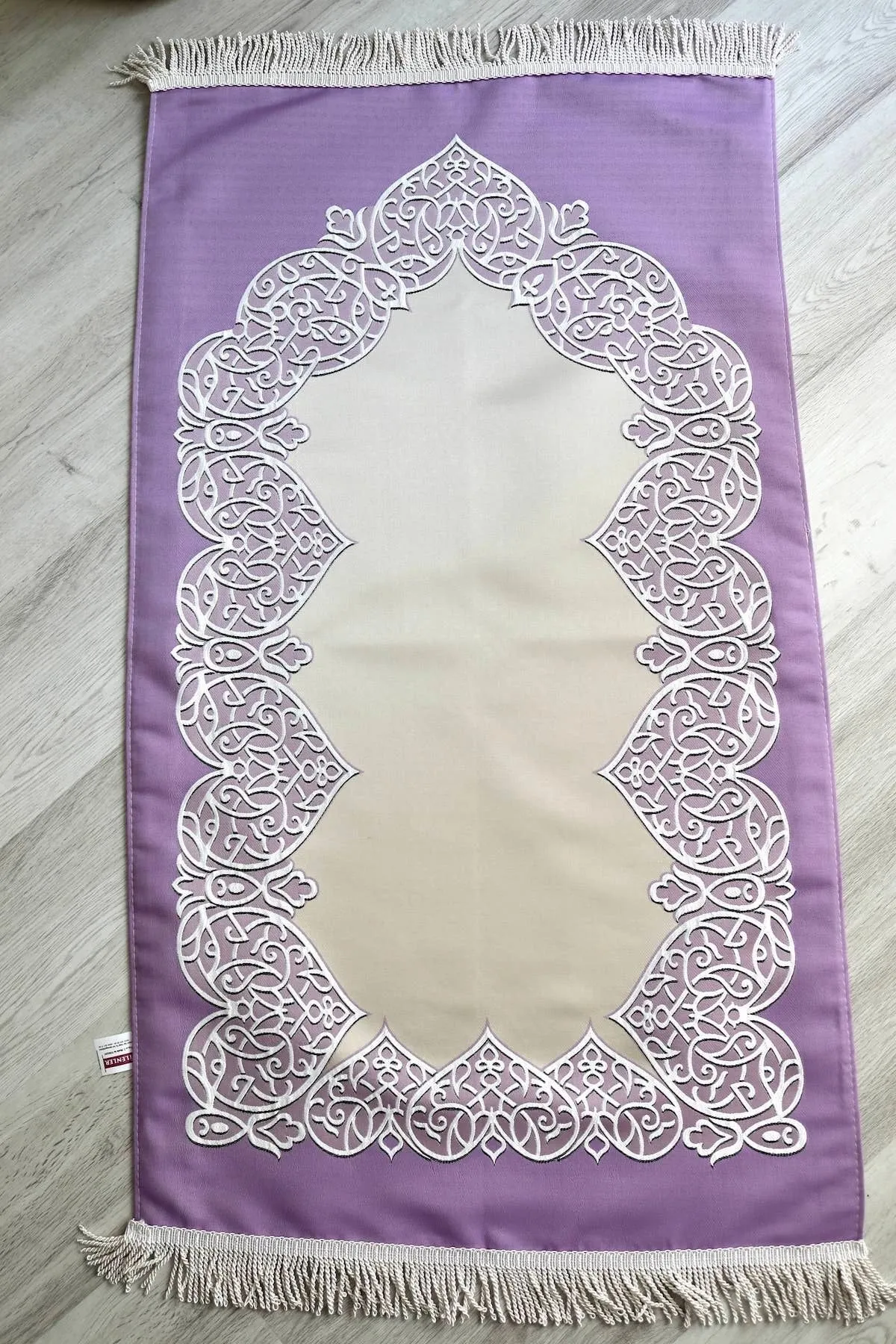 Astarlı Çeyizlik Saten Seccade Lila