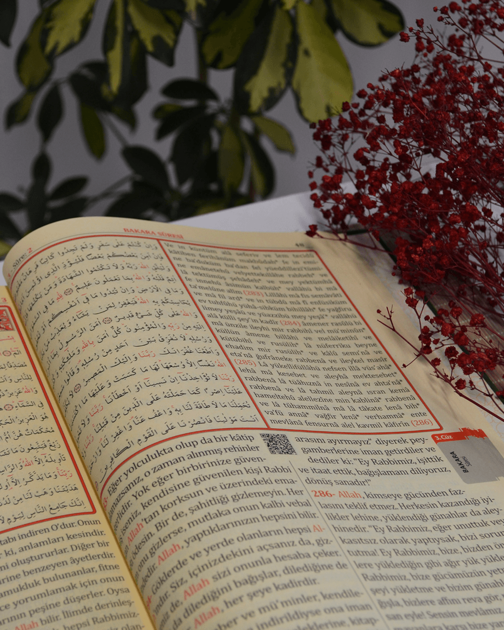 Bilgisayar Hatlı; Renkli; 3’lü Kur'an-ı Kerim Cami Boy
