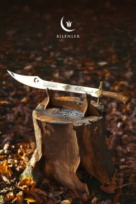 El Yapımı Paslanmaz Hediyelik Ay Yıldızlı Sencer Kılıç 70cm