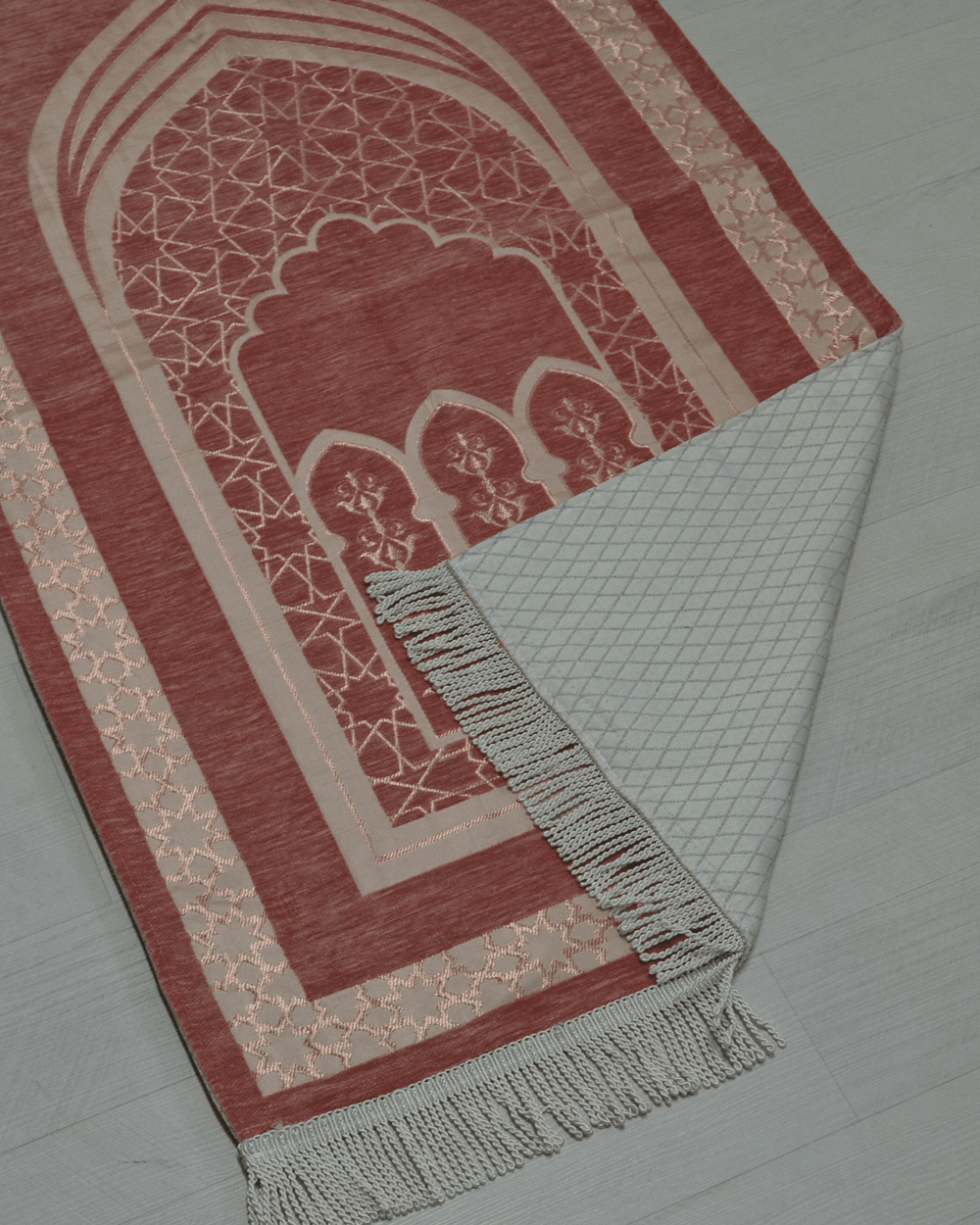 Mihrap Desenli Astarlı Seccade Pembe