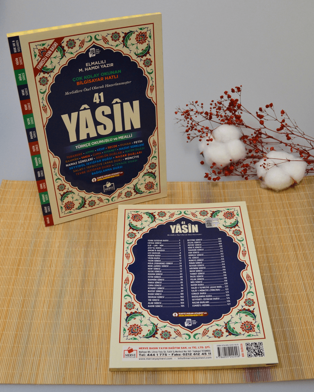 Türkçe Okunuşlu ve Mealli Bilgisayar Hatlı Çok Kolay Okunan 41 Yasin Dua Kitabı Orta Boy