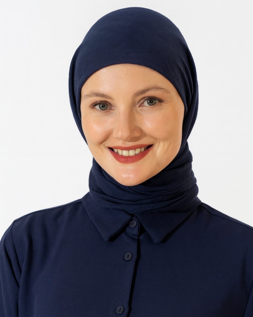 Konfor Eşarp – 195x85 cm – 4 Mevsim Kullanım – Terletmez, Kaymaz, Pamuk Polyester Karışımlı Rahat Eşarp - Lacivert