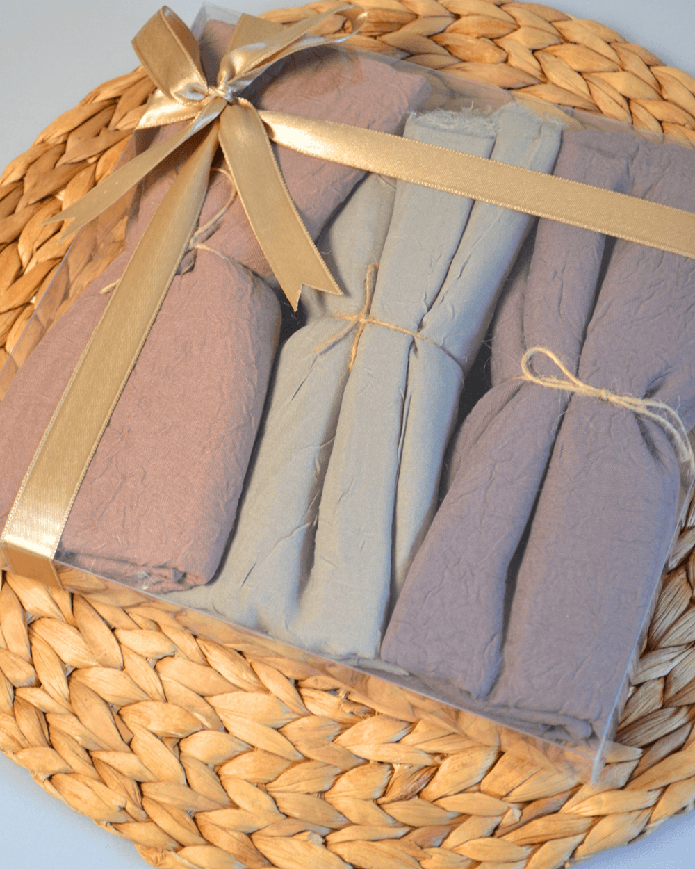 Bambu Kraş Şal 3’lü Set Bej/ Su Yeşili/ Vizon– 75x210 cm | Nefes Alabilir; Terletmez; Tok Duruşlu Mevsimlik Kumaş