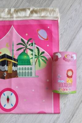 Kızımın Seccade Seti Kumbaralı Pembe