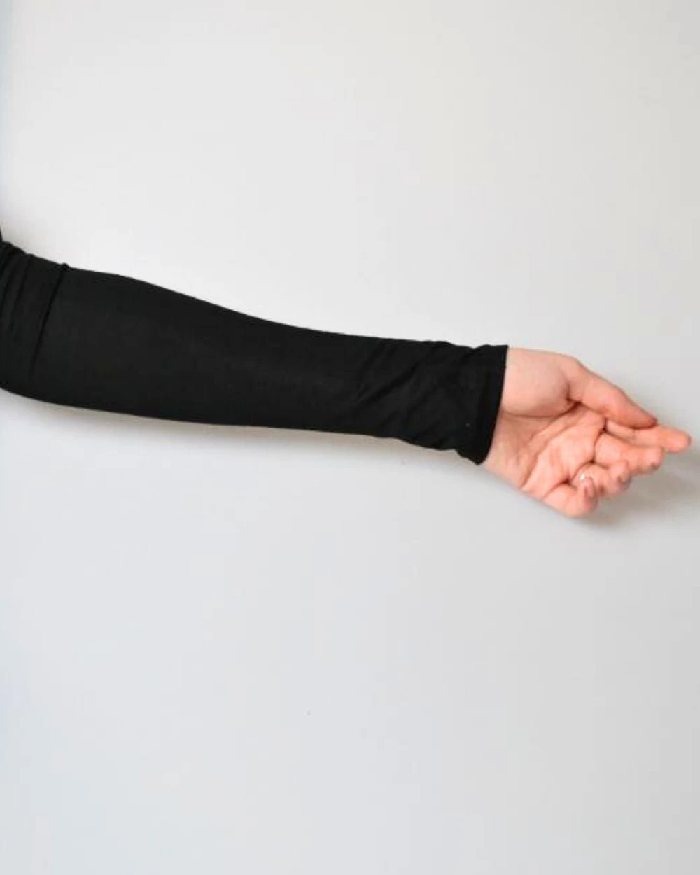 Pratik Tesettür Kolluk Penye Namaz Kolluğu Siyah