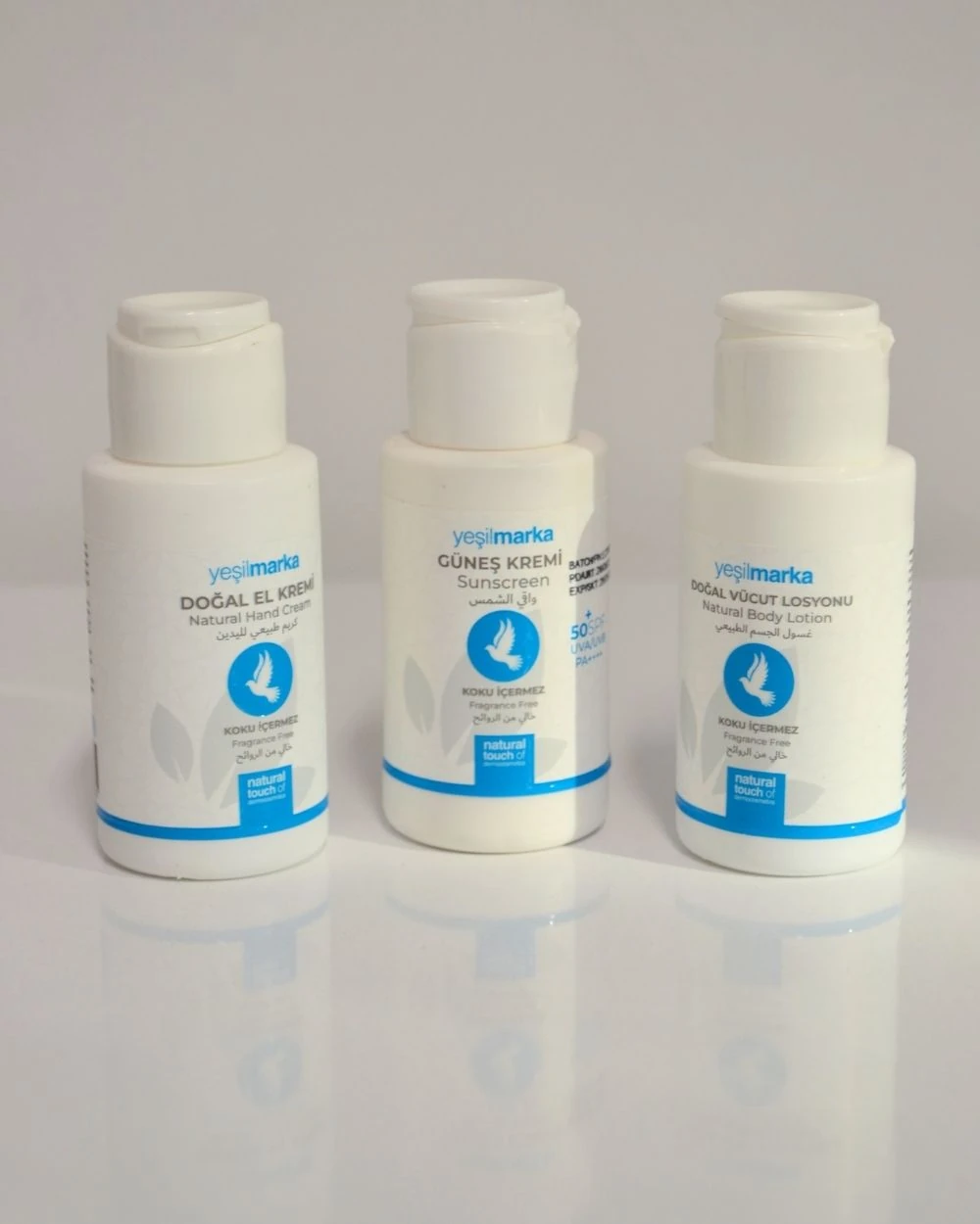 Kokusuz El Kremi, Güneş Kremi ve Vücut Losyonu – 50 ml, Hassas Ciltler İçin Doğal Formül (Hac & Umre Uyumlu)