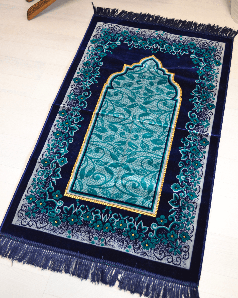 Kadife Seccade Kalın Yumuşak Doku - Şık ve Konforlu- 70x110 cm- Mavi