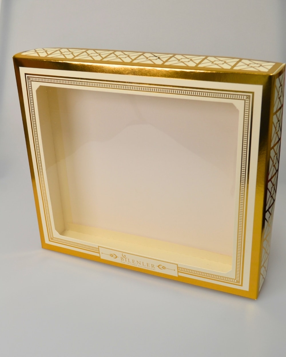Asetat Pencere Kapaklı Hediye Kutusu – Büyük Boy 27x31x5 cm Sunum Kutusu