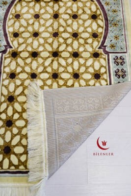 Lüks Kadife Seccade - 70x110 cm - Kalın Yumuşak Doku- Su Yeşili