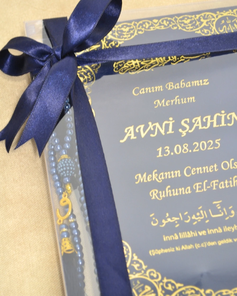 Kişiye Özel İsim Baskılı Ciltli Yasin Kitabı Orta Boy 80 Sayfa- Kutulu Tesbihli Mevlit Hediyesi