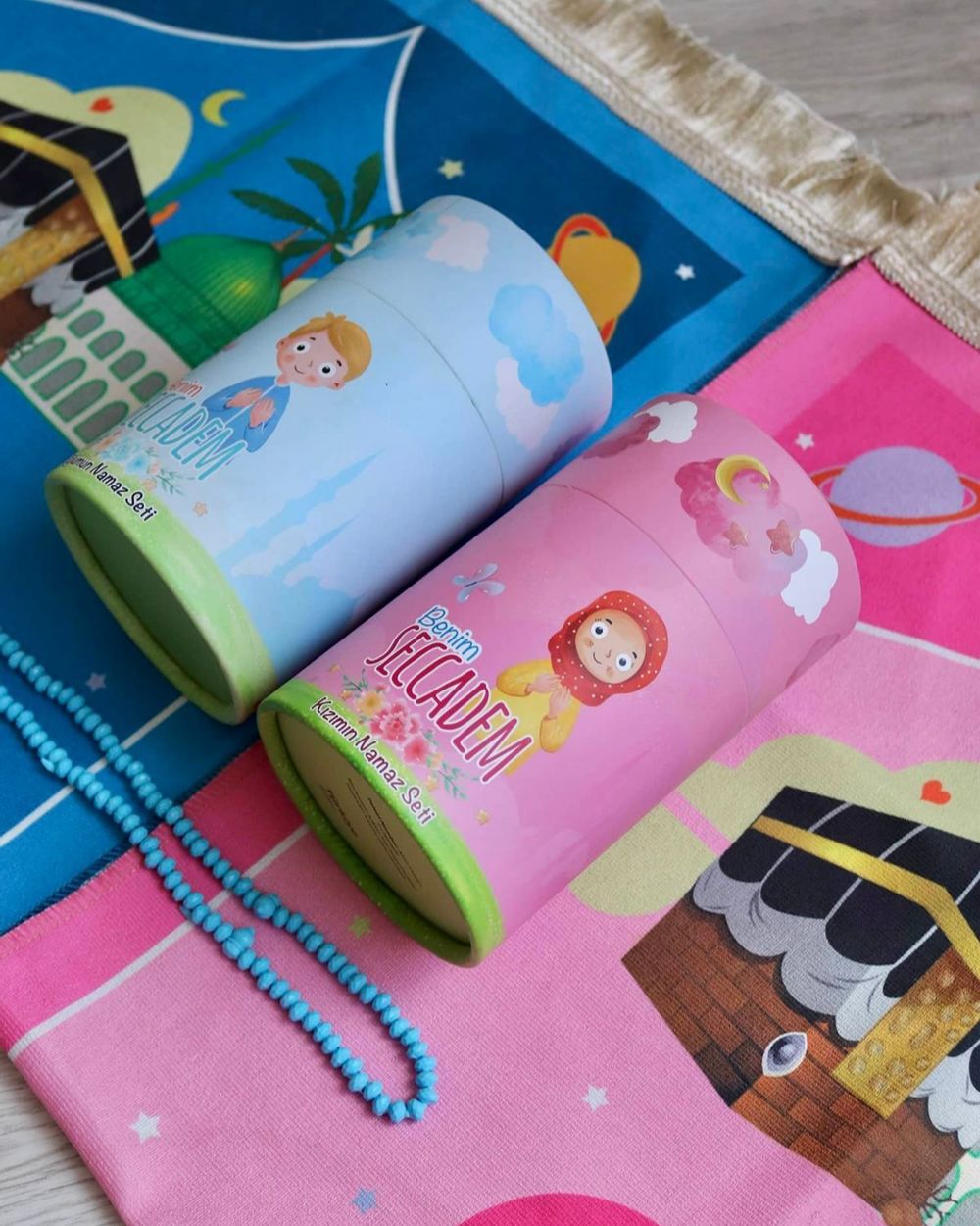 Kızımın Seccade Seti Kumbaralı Pembe